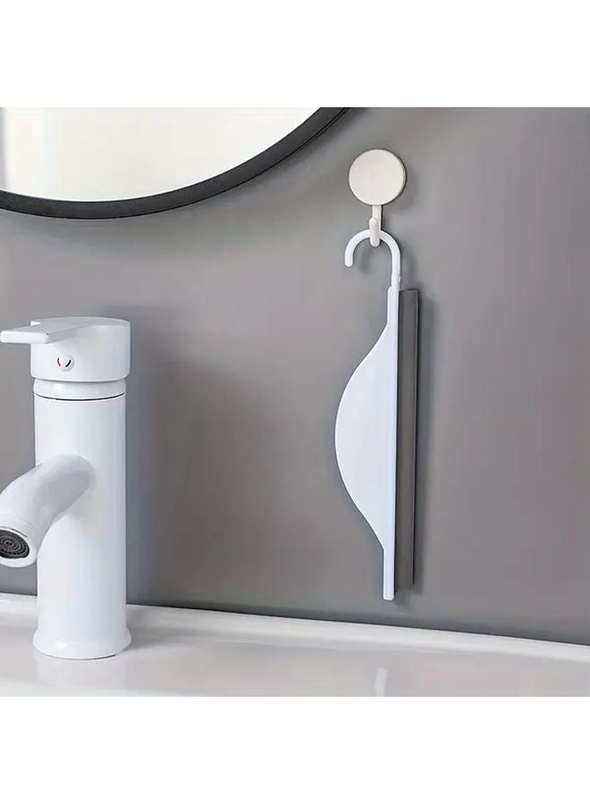 White 3 Pcs Silicone Squeegee With Hook For Glass Doors Mirrors Kitchen Countertops - Image 3