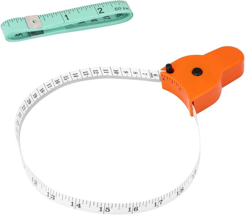 LYTOWN 2 PCS Measuring Tape for Body, Automatic Telescopic Tape Measure for Body Measurement & Weight Loss, Accurate Tape Measure for Tailor, Sewing, Fitness, Handcrafts, Clothes(60inch (150cm) - Image 1