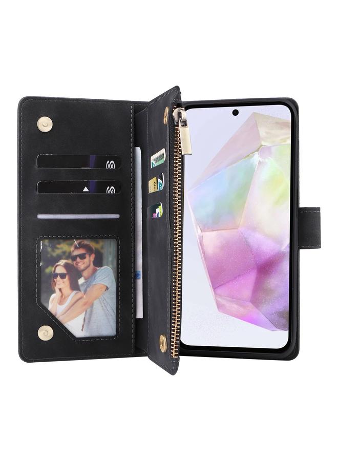 S-TOP Case For Samsung Galaxy A26 5G Multifunctional Frosted Zipper Wallet Leather Phone Case - Image 4