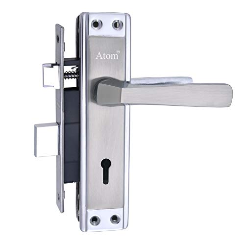 Atom Heavy Duty Mortise Door Lock for Bedroom, Living Room, Main Door, Chrome Platted Matt Finish | 3 Keys | 6 Lever Double Stage Lockset for House Hotel Office(607KY) - Image 2