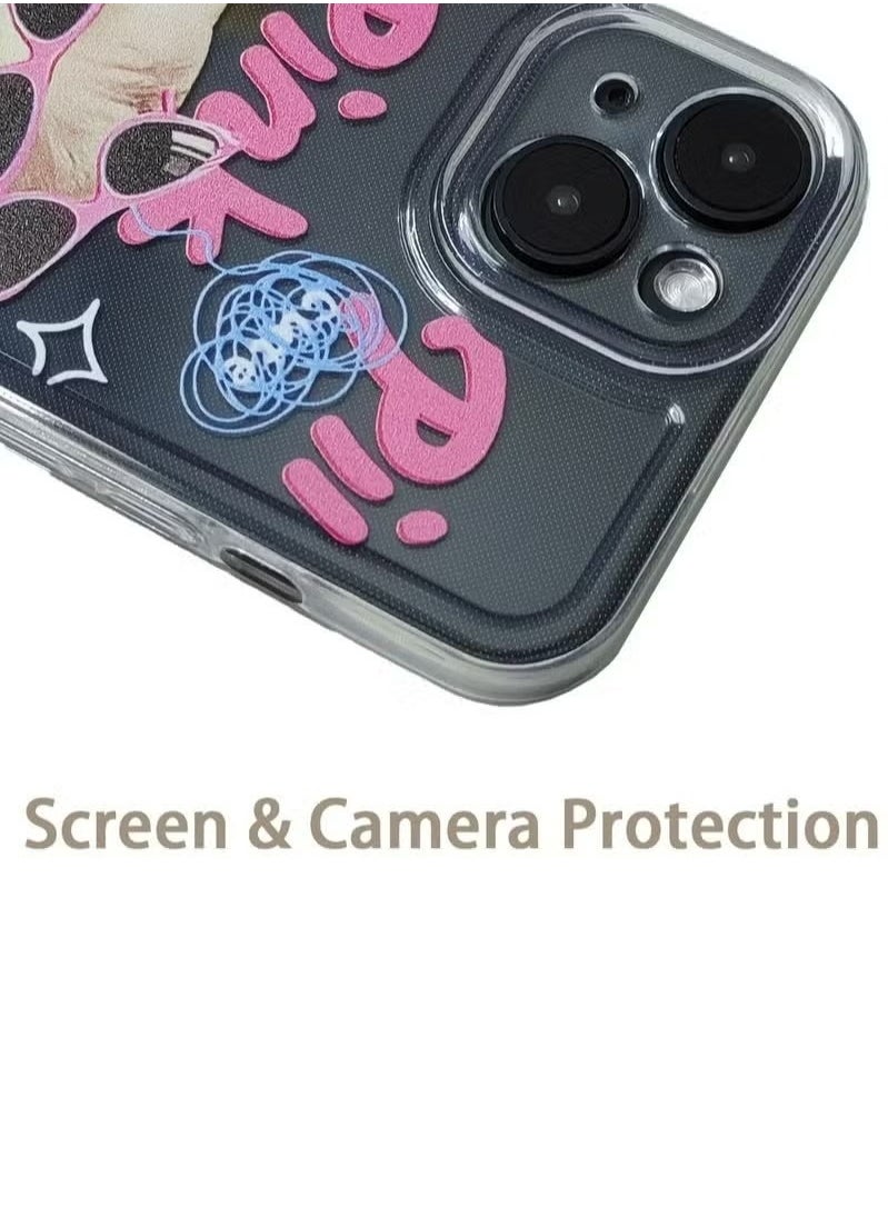 X-level iPhone 15 Case Cover Clear With Design Cat Animal Protective Shockproof Transparent Pattern Women Girls Kawaii Sturdy Cool Phone Back Cover Accessory For iPhone 15  - Image 5