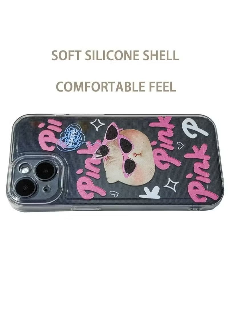 X-level iPhone 15 Case Cover Clear With Design Cat Animal Protective Shockproof Transparent Pattern Women Girls Kawaii Sturdy Cool Phone Back Cover Accessory For iPhone 15  - Image 4