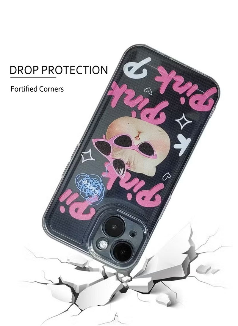 X-level iPhone 15 Case Cover Clear With Design Cat Animal Protective Shockproof Transparent Pattern Women Girls Kawaii Sturdy Cool Phone Back Cover Accessory For iPhone 15  - Image 3