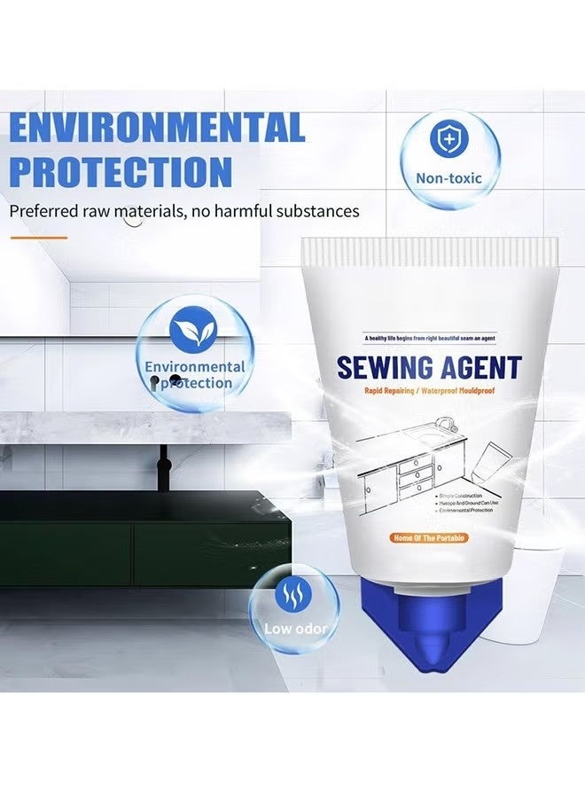 Tile Grout Paint Cement Crack Filler Grout Sealer for Shower Tile Floor Tile and More Complete Solution for Filling Cracks and Gaps in Tile Surfaces Easy and Safe to Use White - Image 4