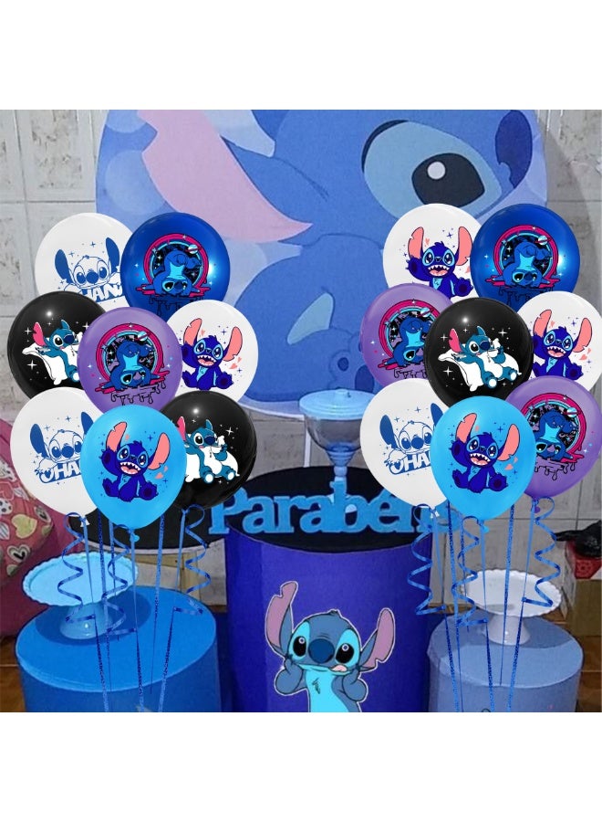 Stitch Factory Mall طقم بالونات ستيتش - 12 قطعة - Image 1