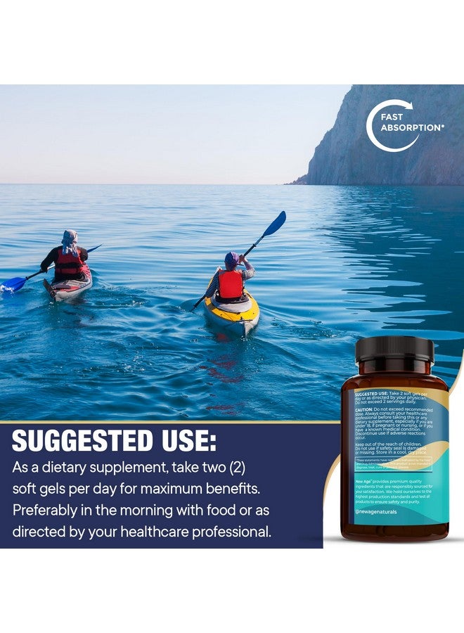 NEW AGE Omega 3 Fish Oil Supplement Immune & Health Support - Promotes Joint, Eye & Skin Health - Non GMO - EPA, DHA Fatty Acids Gluten Free (90 Softgels (Pack of 1)) - Image 5