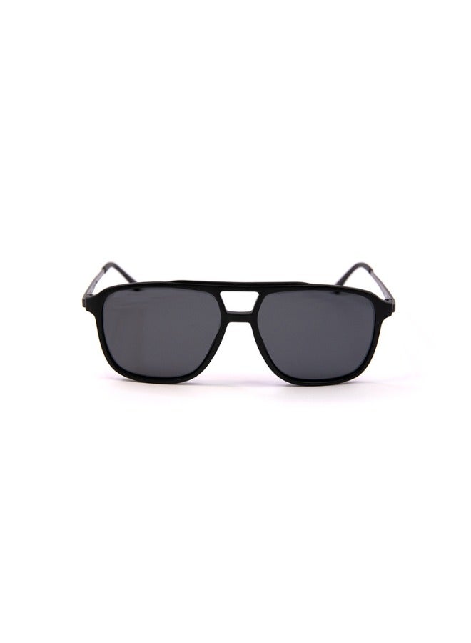 MOOD Aviator Sunglasses, UV Protection Unisex Sunglasses with Unique Black Lightweight Acetate Frame and Dark Grey Lens Color, (Z.103716.16946800826358278)