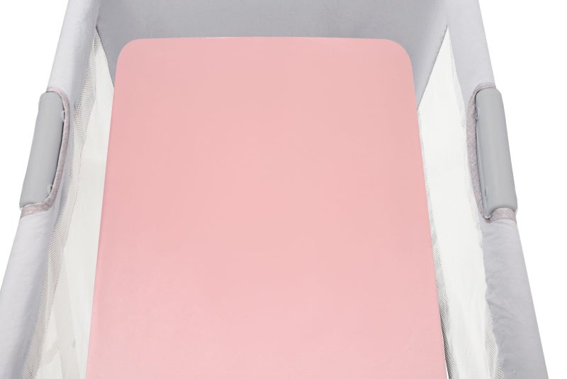 Knlpruhk Silk Bassinet Sheet 100 Pure Mulberry Silk 33x17 Universal Fit Hourglass Oval Rectangular Bassinet for Baby Hair 19 Momme 6A High Grade Fibers Ultra Soft Smooth Breathable Pink - Image 2