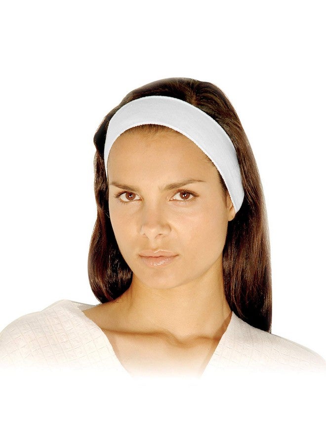 Appearus Disposable Headbands Without Closure Appearus Stretch Cotton Cloth Spa Facial Headband (48 Count)  - Image 1