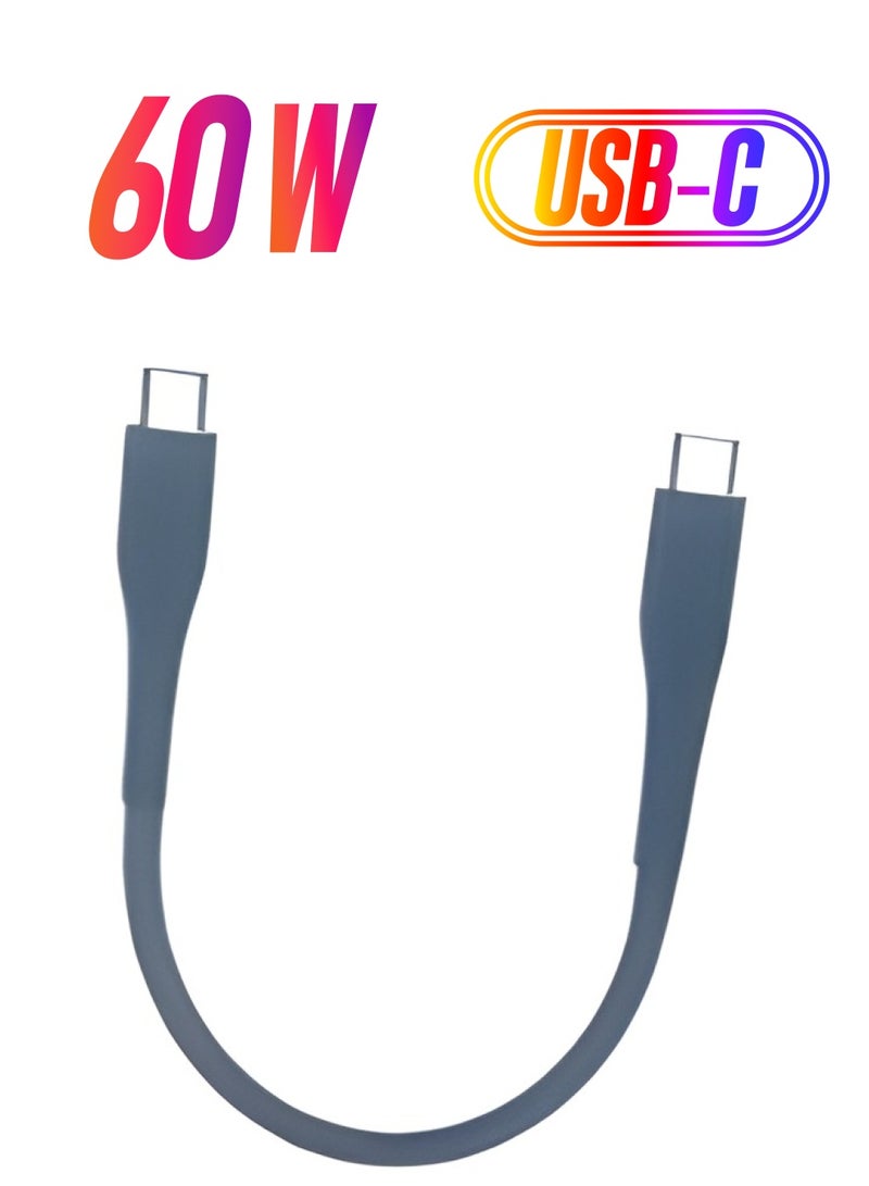 ريبنيو كابل بيانات شحن RCP250 بقدرة 60 واط من رأس USB-C إلى USB-C - طول 30 سم - Image 1