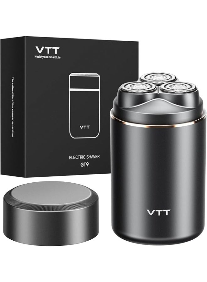 فتت ماكينة حلاقة كهربائية للرجال من VTT - حلاقة جافة ورطبة، مقاومة للماء IPX6، شفرات عائمة ثلاثية الرؤوس للبشرة الحساسة، قابلة لإعادة الشحن عبر USB، ماكينة حلاقة مدمجة للسفر، هدية مثالية للرجال - Image 1