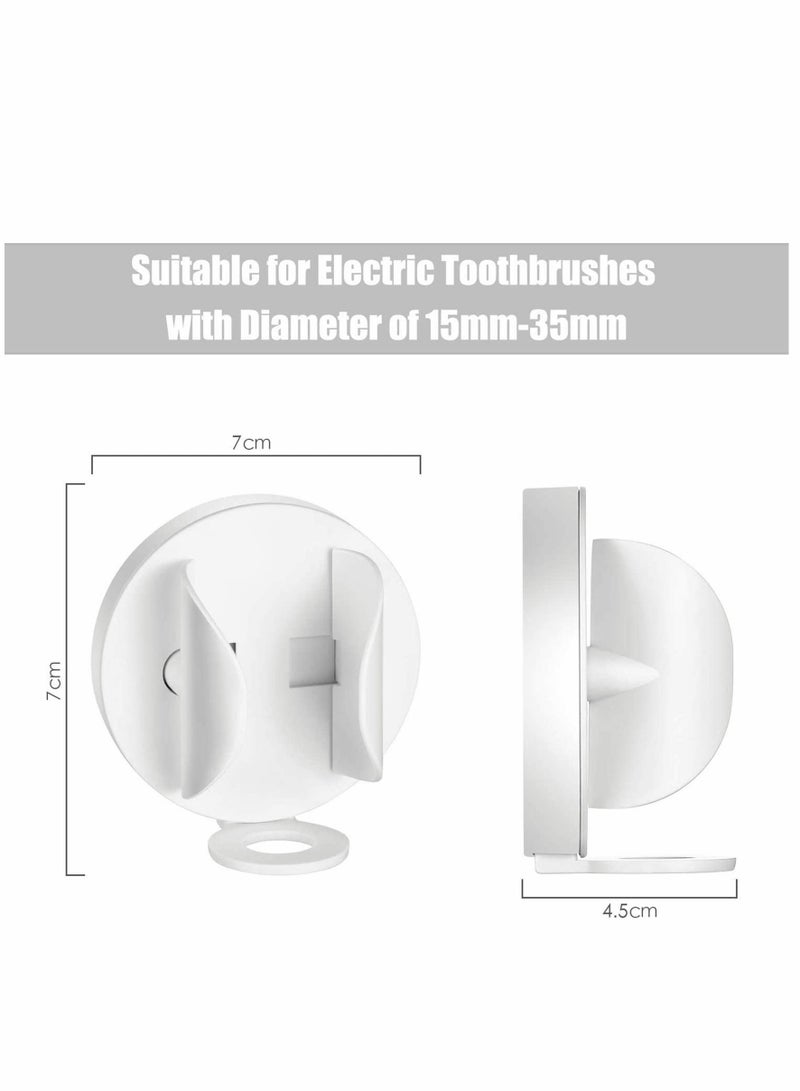 Toothbrush Holders, Electric Holder Bathroom Organizer, Adhesive Wall Mounted Holder, Automatically Adapts to Color (White), 2pcs - Image 3