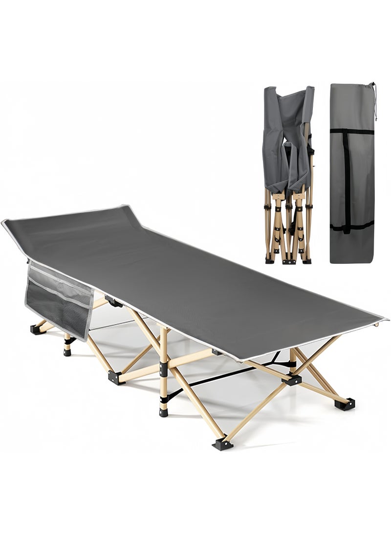 مس تيارا سرير تخييم MissTiara القابل للطي للبالغين - سرير محمول متين للنوم، مصنوع من قماش أكسفورد خفيف الوزن للاستخدام الخارجي مع حقيبة حمل، يتحمل وزن 200 كجم، سهل التركيب للتخييم والمشي لمسافات طويلة والسفر. - Image 1