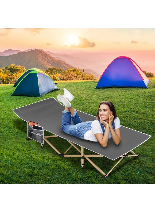 مس تيارا سرير تخييم MissTiara القابل للطي للبالغين - سرير محمول متين للنوم، مصنوع من قماش أكسفورد خفيف الوزن للاستخدام الخارجي مع حقيبة حمل، يتحمل وزن 200 كجم، سهل التركيب للتخييم والمشي لمسافات طويلة والسفر. - Image 4