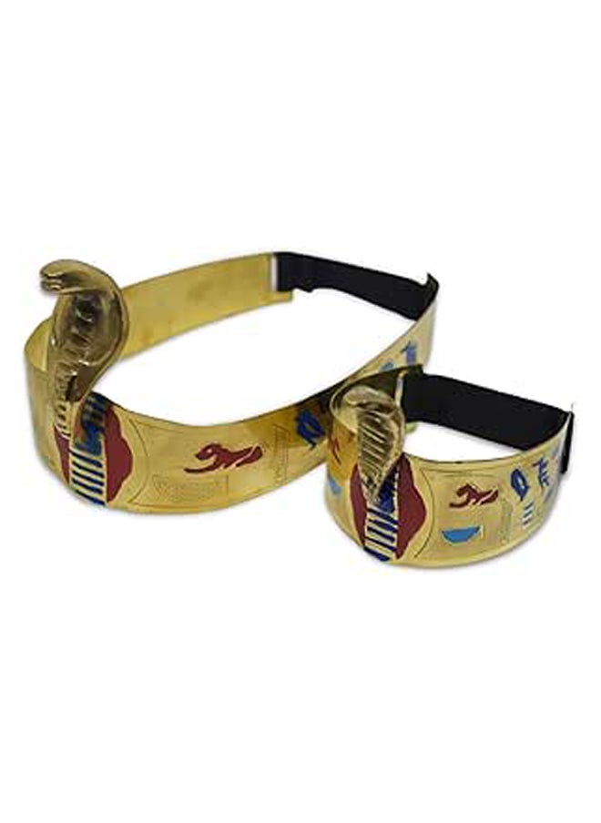 Generic - 1 Set (Crown+Armlet) Belly Dance Costume Egyptian Metal Cleopatra Cobra Crown - Image 1