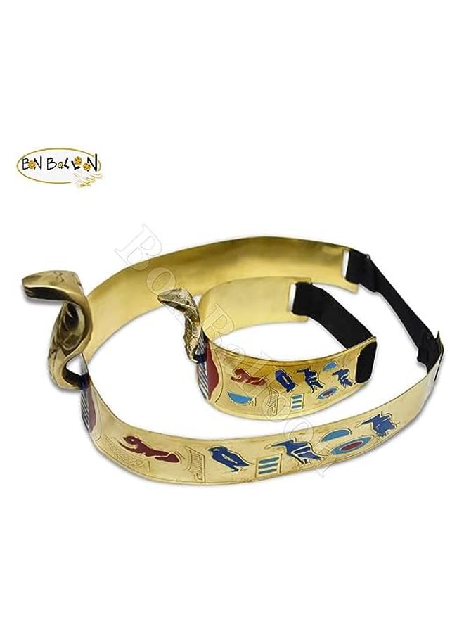 Generic - 1 Set (Crown+Armlet) Belly Dance Costume Egyptian Metal Cleopatra Cobra Crown - Image 1