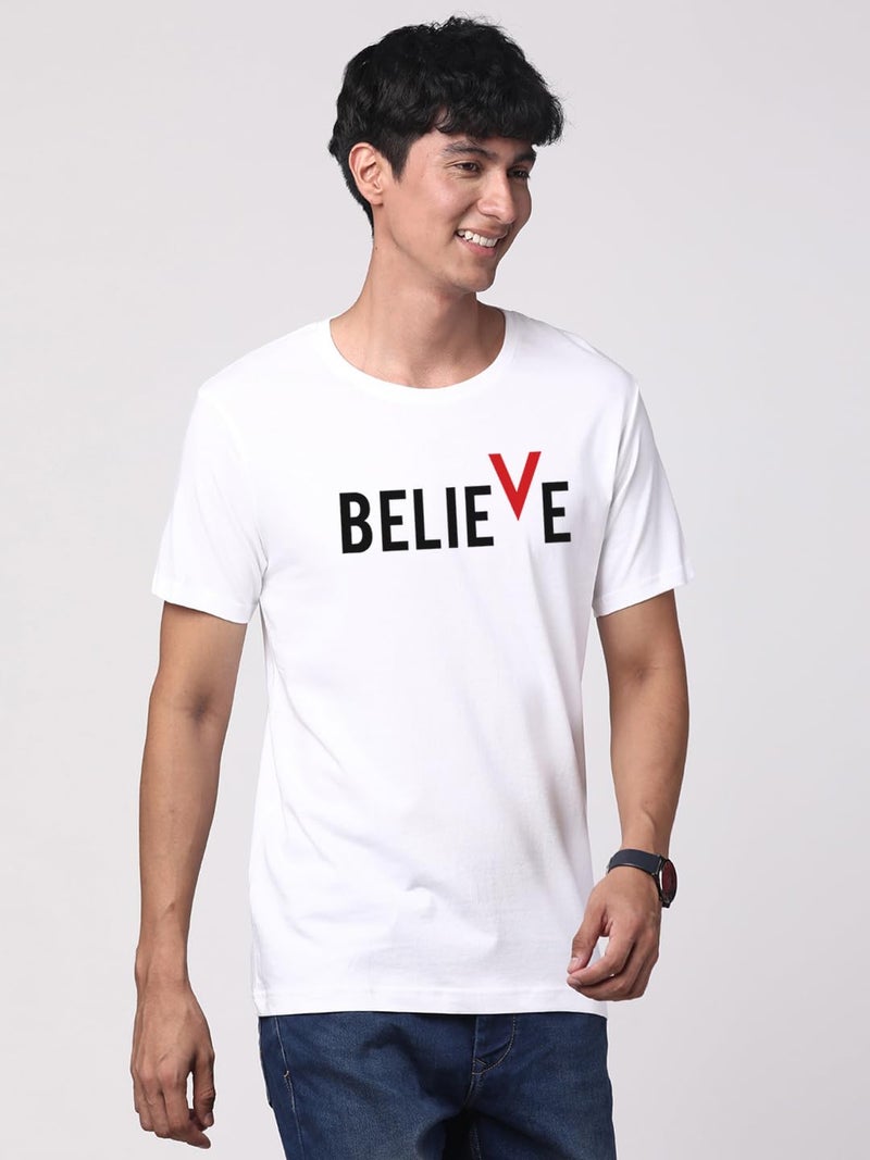 ADRO 100% Cotton Lycra Tshirts for Men Combo Pack of 3 | Regular Fit | Printed T Shirt | Round Neck Half Sleeve| Mens Tshirts|RCM3_BVV-WH_DIE-GR_NWW-SK_M - Image 2