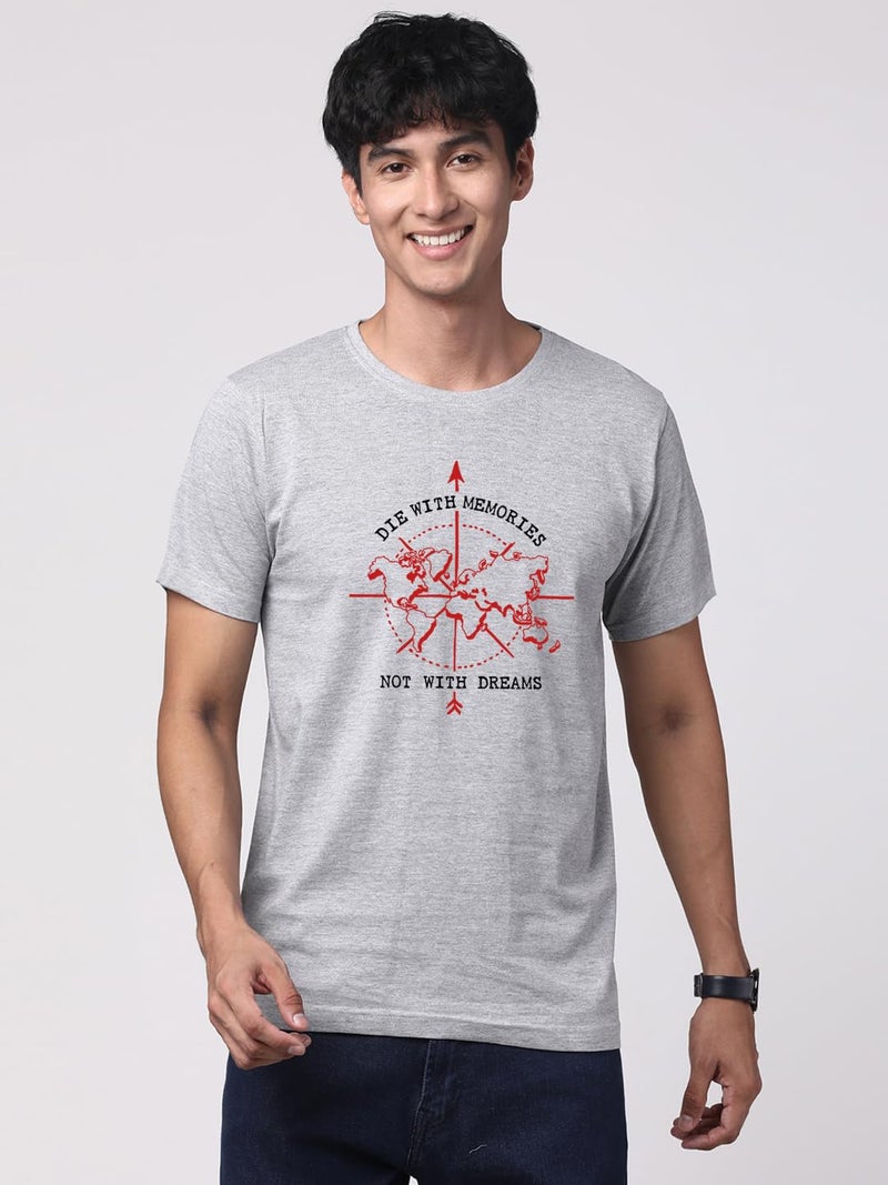 ADRO 100% Cotton Lycra Tshirts for Men Combo Pack of 3 | Regular Fit | Printed T Shirt | Round Neck Half Sleeve| Mens Tshirts|RCM3_BVV-WH_DIE-GR_NWW-SK_M - Image 3