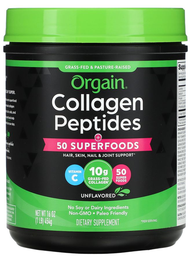 Collagen Peptides Plus 50 Superfoods Unflavored 1 lb (454 g)
