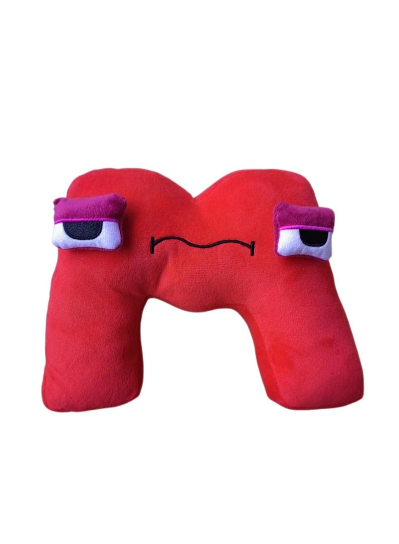 20cm M Letter Doll Plush Toy, Alphabet Lore Plush Toy Pillow Letter Doll Boy Girl Birthday Gift - Image 1