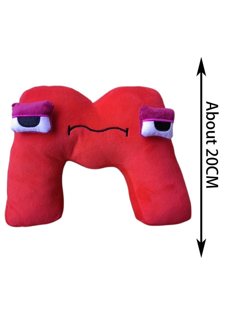 20cm M Letter Doll Plush Toy, Alphabet Lore Plush Toy Pillow Letter Doll Boy Girl Birthday Gift - Image 2