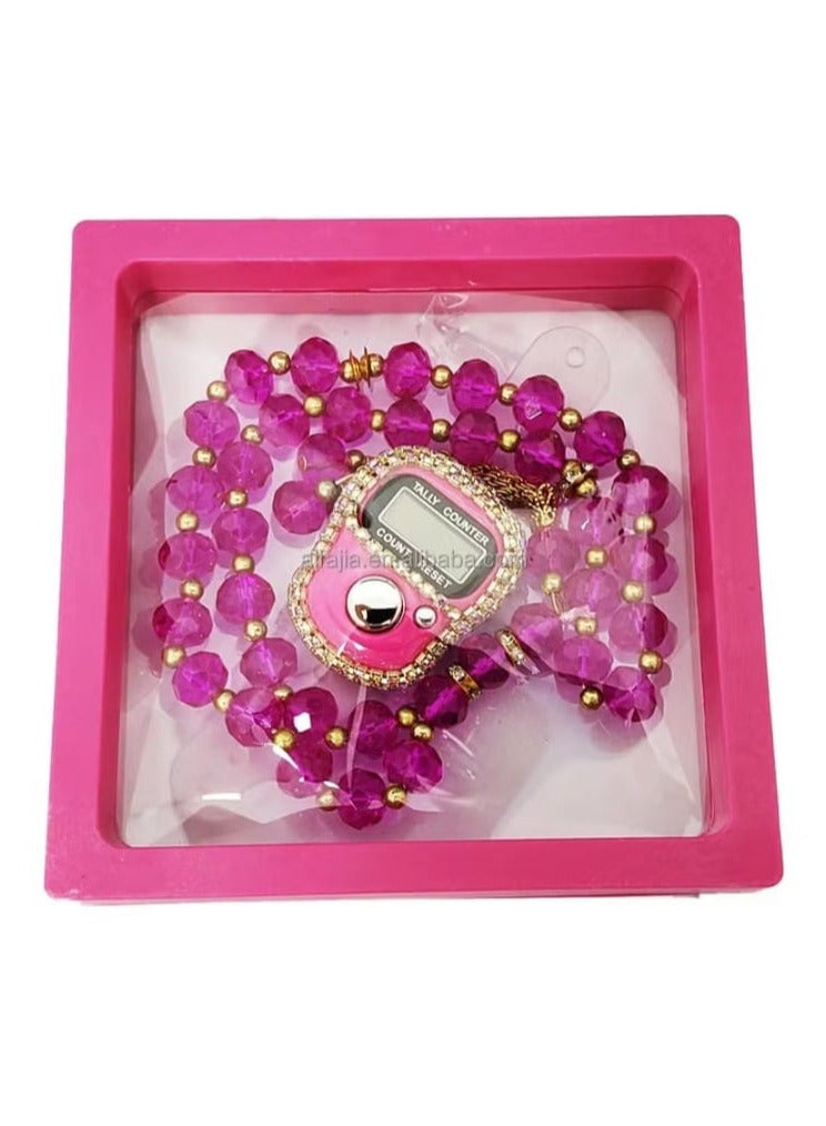 عداد التسبيح الرقمي باللون الفوشيا الامع عدادات العرض الرقمية - Image 1