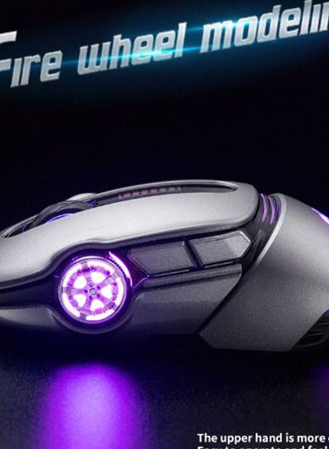 NIBEMINENT Macro Programming Wired Mechanical Mouse Grey/Black  - Image 2