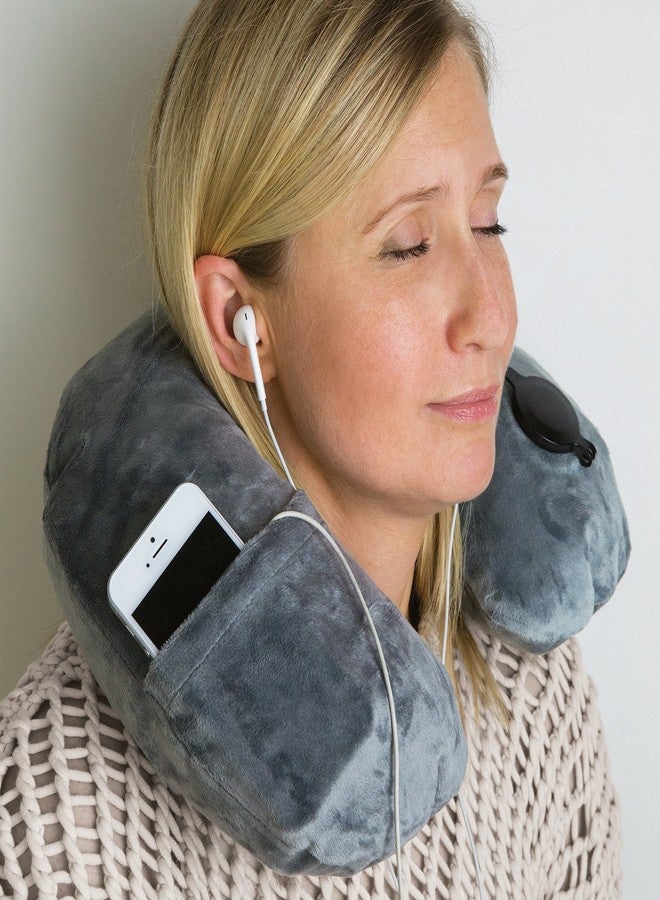 ترافيلون وسادة ترافيلون ديلوكس القابلة للنفخ، رمادية - Image 2