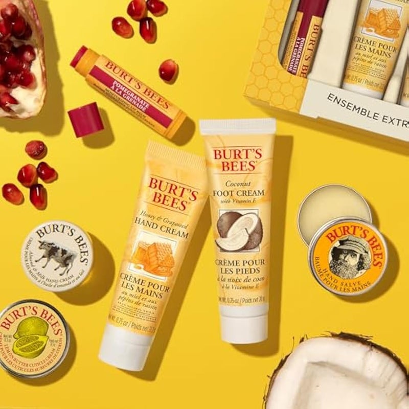 Burt'S Bees Tips and Toes Kit Travel Size Natural Products in Gift Box with 2 Hand Creams, Foot Cream, Cuticle Cream, Hand Salve and Lip Balm - Image 5