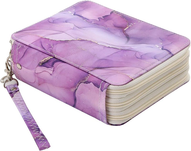 Lbxgap Portable Colored Pencil Case-72 Slots Colored Pencil Case Organizer with Zipper for Watercolor Pens or Markers, Pencil Case Organizer for Artist - Image 1