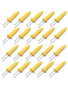 The Cob Holders, Stainless Steel Corn Holders Corn on The Grill, Double Fork Sweet Corn Seat, Home Cooking Fork 20Pcs
