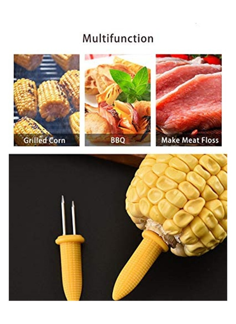 SYOSI - The Cob Holders, Stainless Steel Corn Holders Corn on The Grill, Double Fork Sweet Corn Seat, Home Cooking Fork 20Pcs - Image 1
