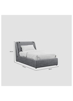 AL HUZAIFA FURNITURE Belotti single bed in Stainless Steel Legs And Pinewood Plywood Frame.  - Image 3