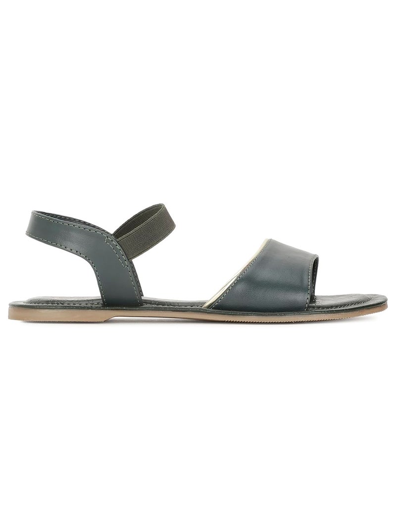 Bata 5617 Christie Sandal E 24 Dark Green Sandals for Women|Family outings|Cushioning|Adjustable Straps|Keep feet Cool and Dry| Size- 3 - Image 2