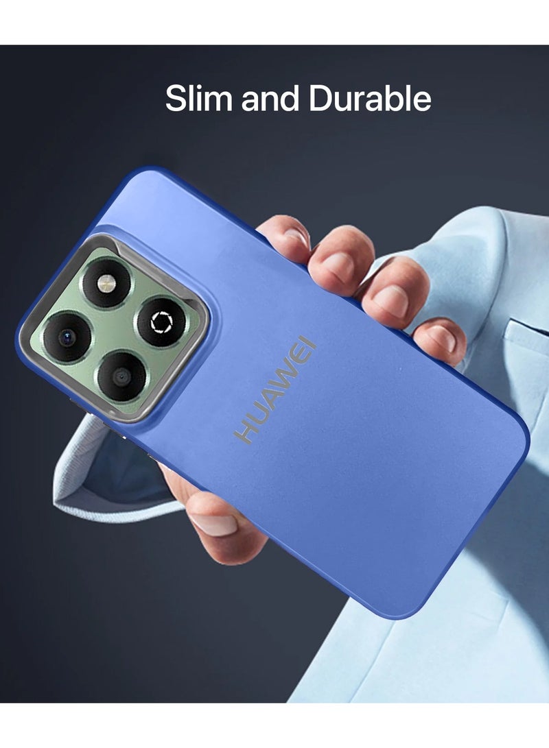 Wtech Honor X6b 4G 2024 SO COOL Series Light Refrative Silicone Protective Raised Plating Camera Lips Bazel - Blue - Image 4