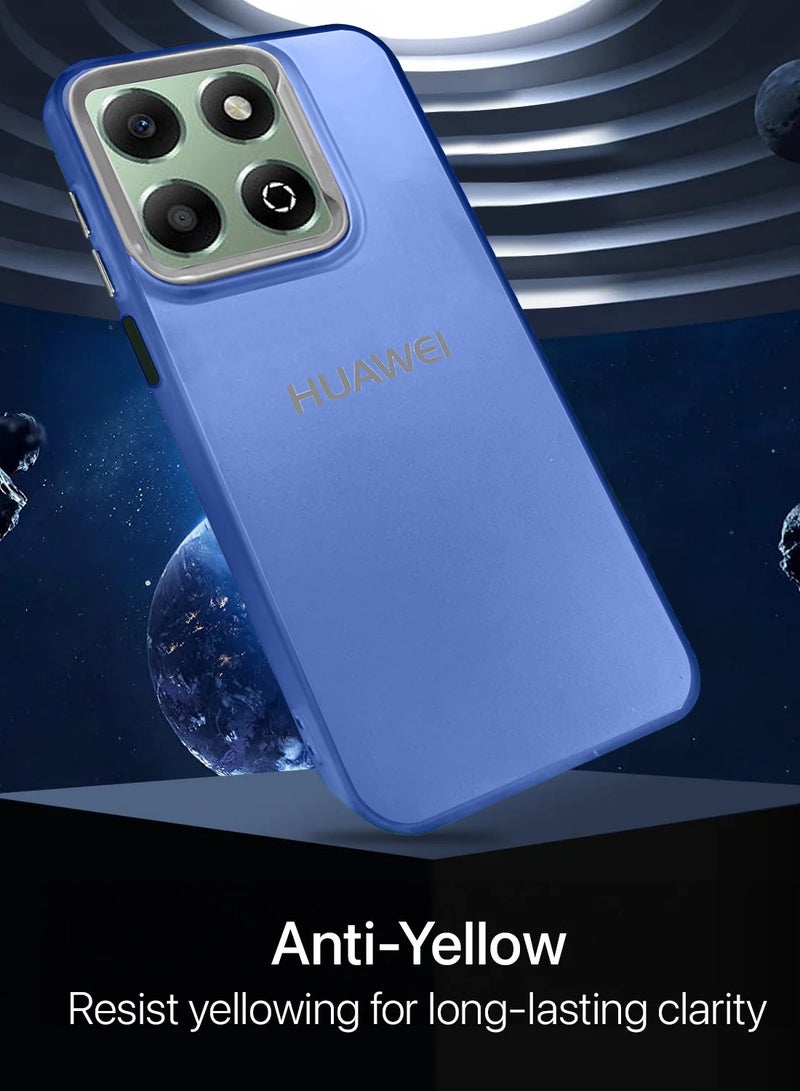 Wtech Honor X6b 4G 2024 SO COOL Series Light Refrative Silicone Protective Raised Plating Camera Lips Bazel - Blue - Image 5