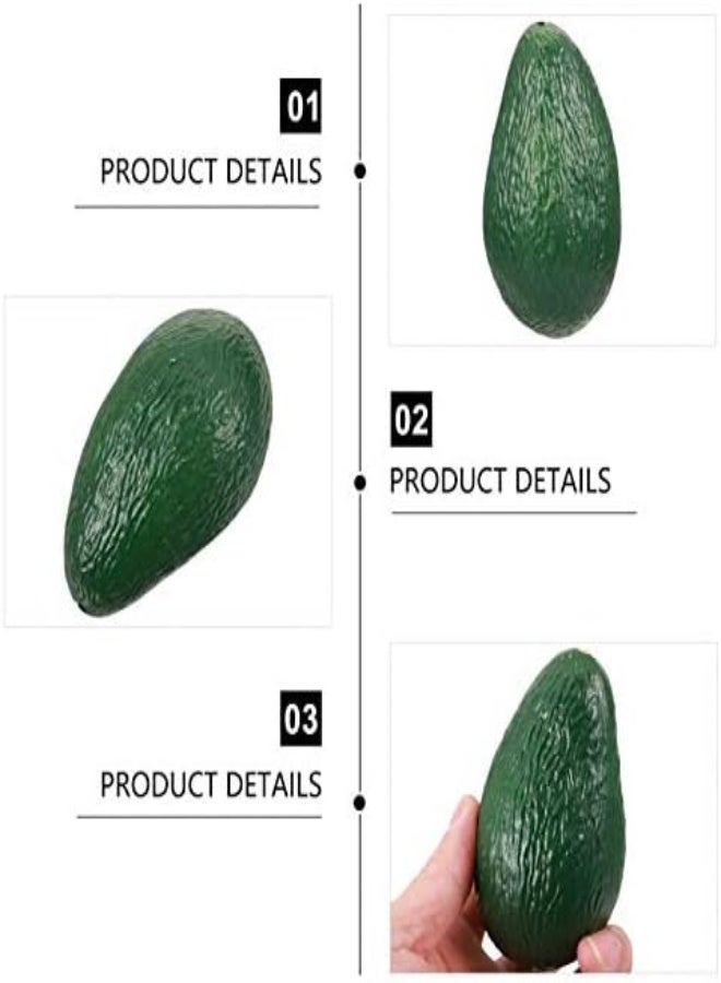 AKDC Fomiyes 6Pcs Artificial Avocado Lifelike Avocado Fruit Simulation Avocads Fake Fruits For Photography Prop Basket Display Kitchen Party Ornament - Image 1