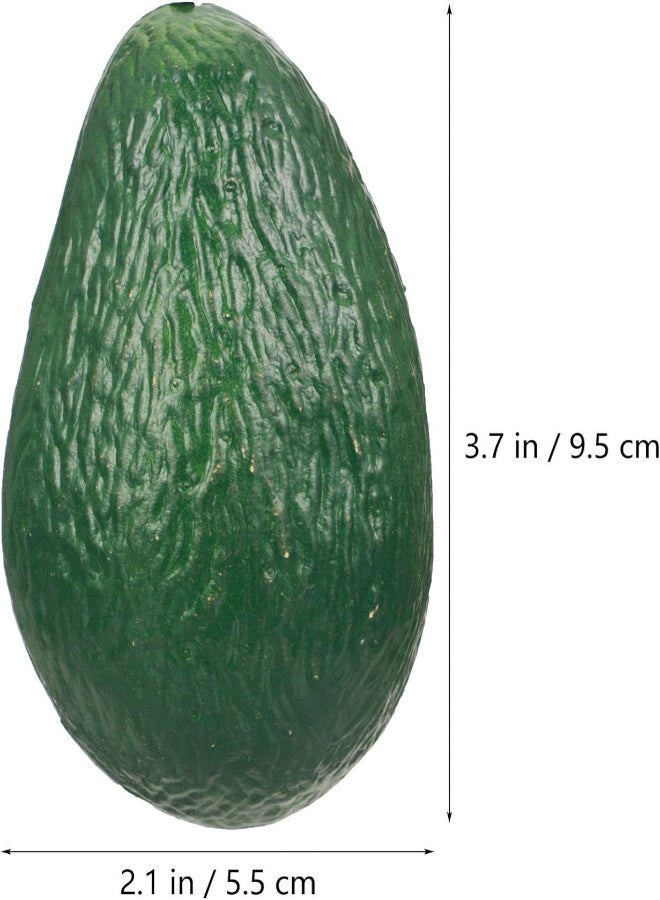 AKDC Fomiyes 6Pcs Artificial Avocado Lifelike Avocado Fruit Simulation Avocads Fake Fruits For Photography Prop Basket Display Kitchen Party Ornament - Image 2