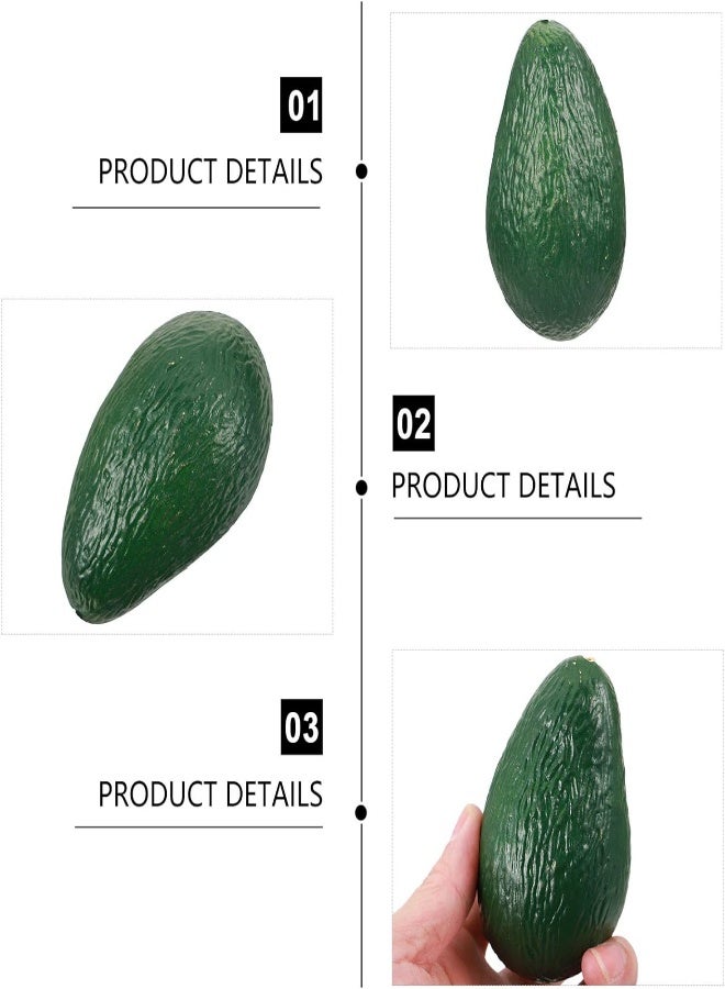 AKDC Fomiyes 6Pcs Artificial Avocado Lifelike Avocado Fruit Simulation Avocads Fake Fruits For Photography Prop Basket Display Kitchen Party Ornament - Image 5