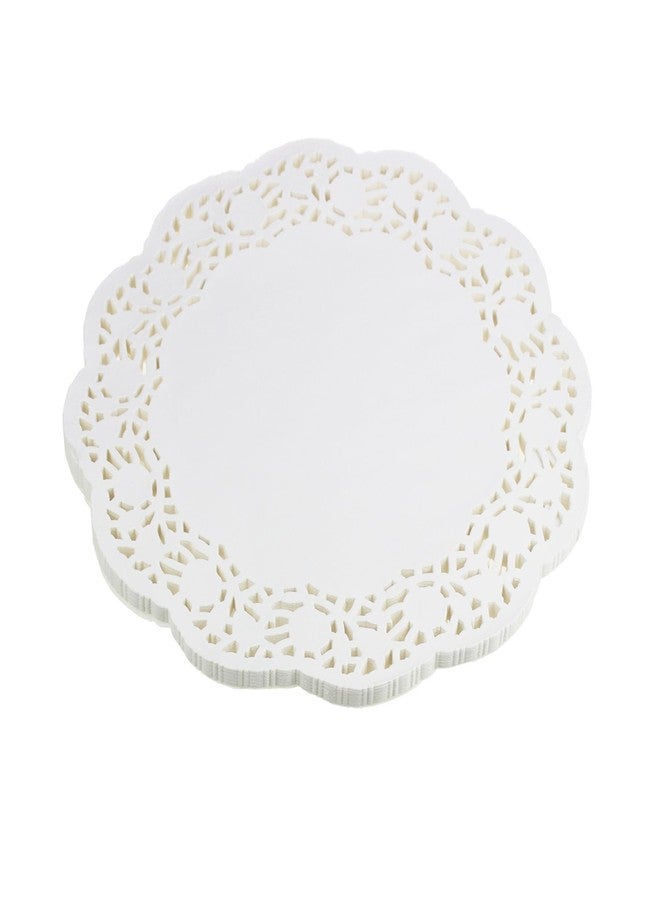 LJY 100 Pieces White Lace Round Paper Doilies Cake Packaging Pads Wedding Tableware Decoration (12 Inch) - Image 1