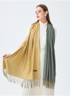 Sky cashmere Two-Tone Reversible Cashmere Shawl  - Image 2