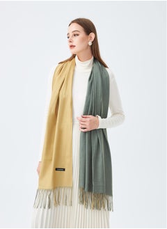 Sky cashmere Two-Tone Reversible Cashmere Shawl  - Image 3