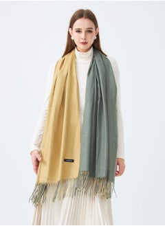 Sky cashmere Two-Tone Reversible Cashmere Shawl  - Image 1