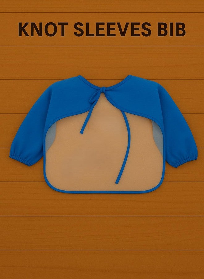 KIDS BASIC Long Sleeves Bibs for Baby | knot Closure | Lightweight & Durable | Waterproof Baby Bibs - (Pack of 2), Print May Vary - Image 2