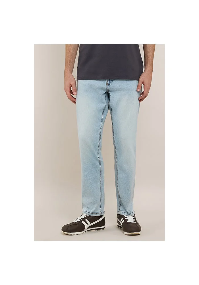 أر أند بي Faded Straight Fit Jeans with Button Closure