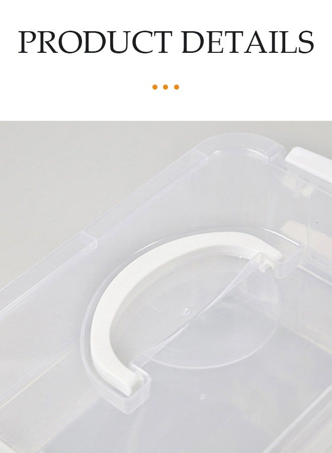 DUNISO 4-Layer Desktop Portable Storage Box, Tool Classification Box, Jewelry Box, Visible Transparent Multi-Layer Storage Box,For Bedroom Living Room Office Kitchen Garage Drawer Organizer - Image 4