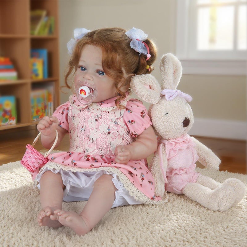 Charex Realistic Reborn Baby Doll Girl - 20 Inch Lifelike Handmade Real Life Toddler Doll  Newborn Weighted Body  Real Baby Feeling  With Accessories Set In Gift Box  For Kids Age 3+ - Image 4