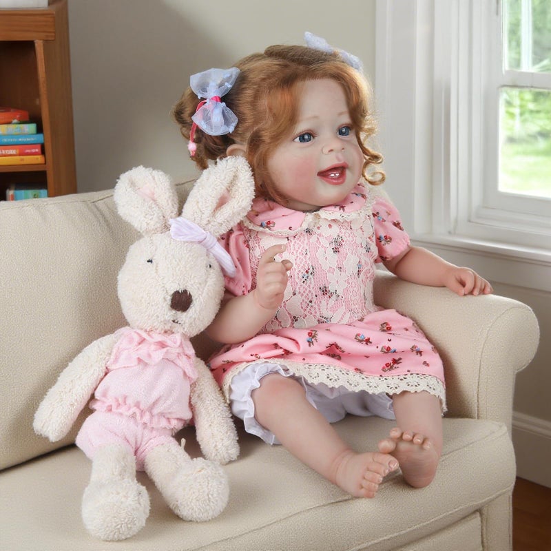 Charex Realistic Reborn Baby Doll Girl - 20 Inch Lifelike Handmade Real Life Toddler Doll  Newborn Weighted Body  Real Baby Feeling  With Accessories Set In Gift Box  For Kids Age 3+ - Image 5