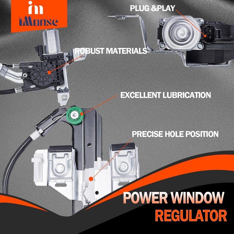 iMonse Rear Left Driver Side Power Window Regulator with Motor for Cadillac Escalade, Chevy Tahoe, GMC Yukon - Image 3