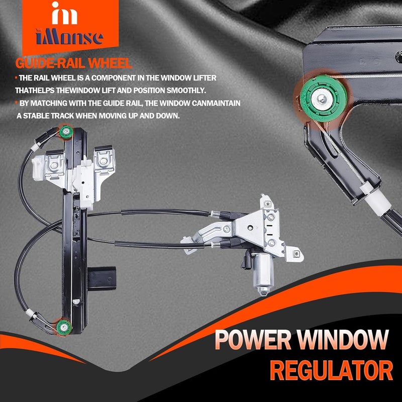 iMonse Rear Left Driver Side Power Window Regulator with Motor for Cadillac Escalade, Chevy Tahoe, GMC Yukon - Image 4